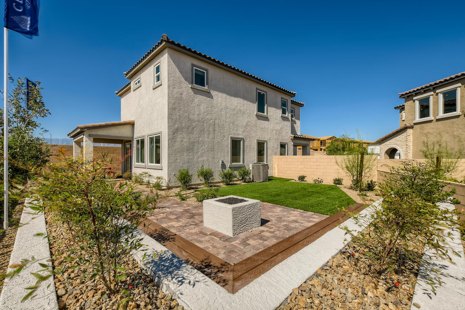 A house with a small pool.