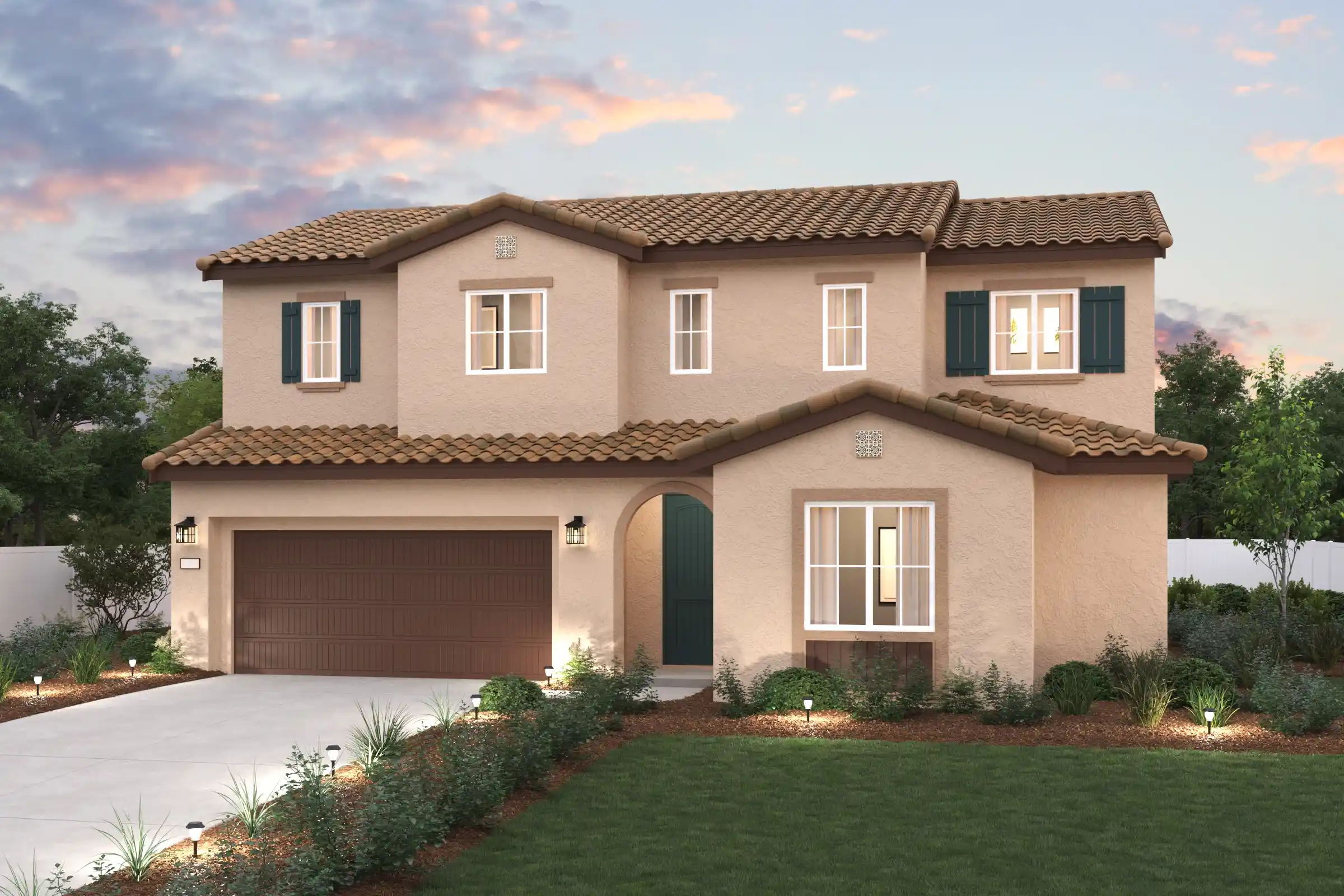 A large house with a driveway.