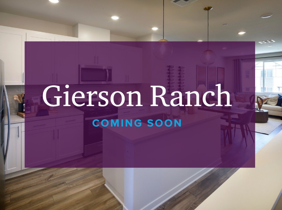 A kitchen with purple cabinets.