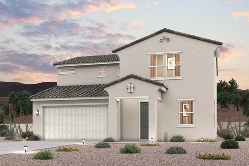 A house with a garage.