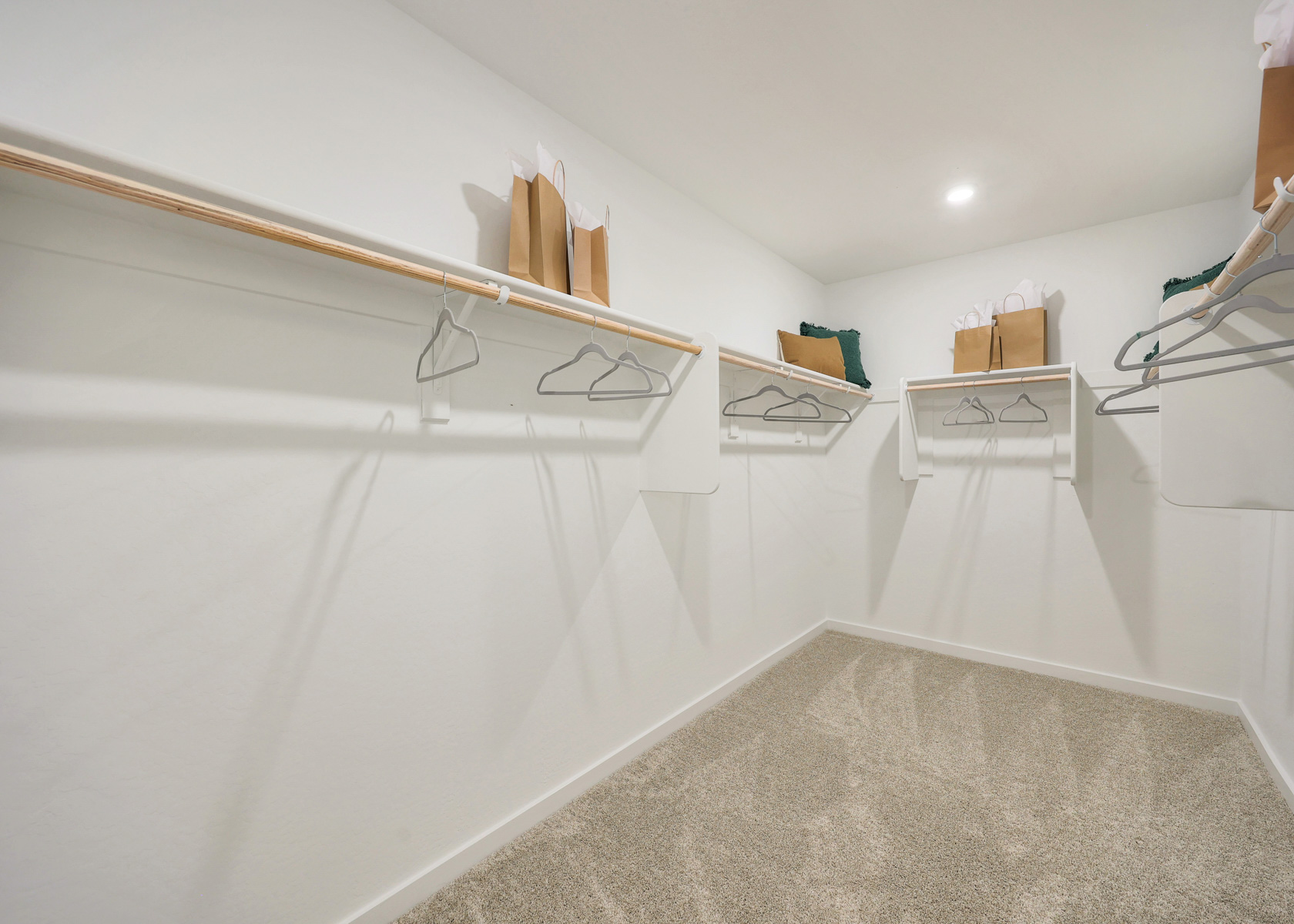 A white room with a white floor.