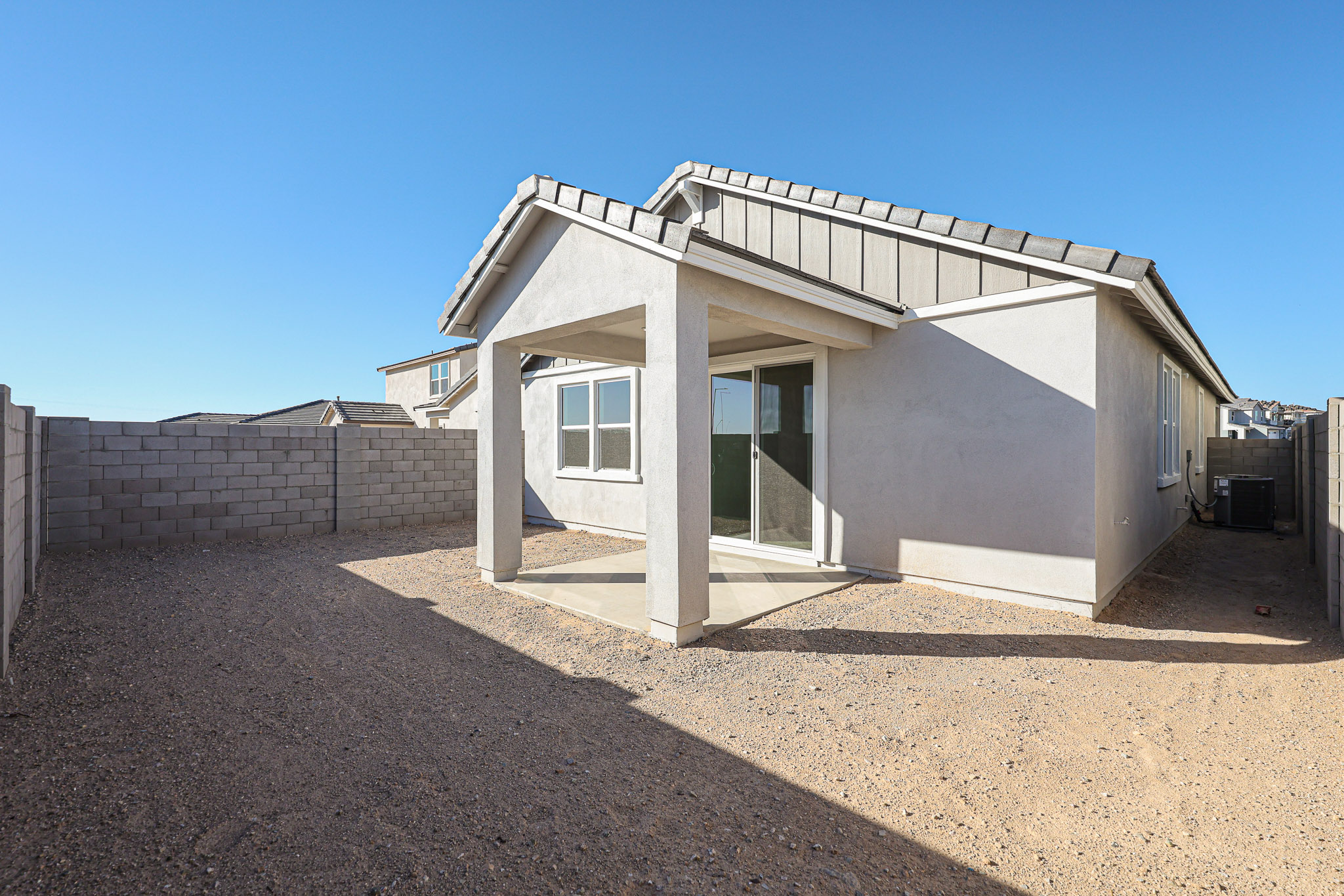A house with a garage.