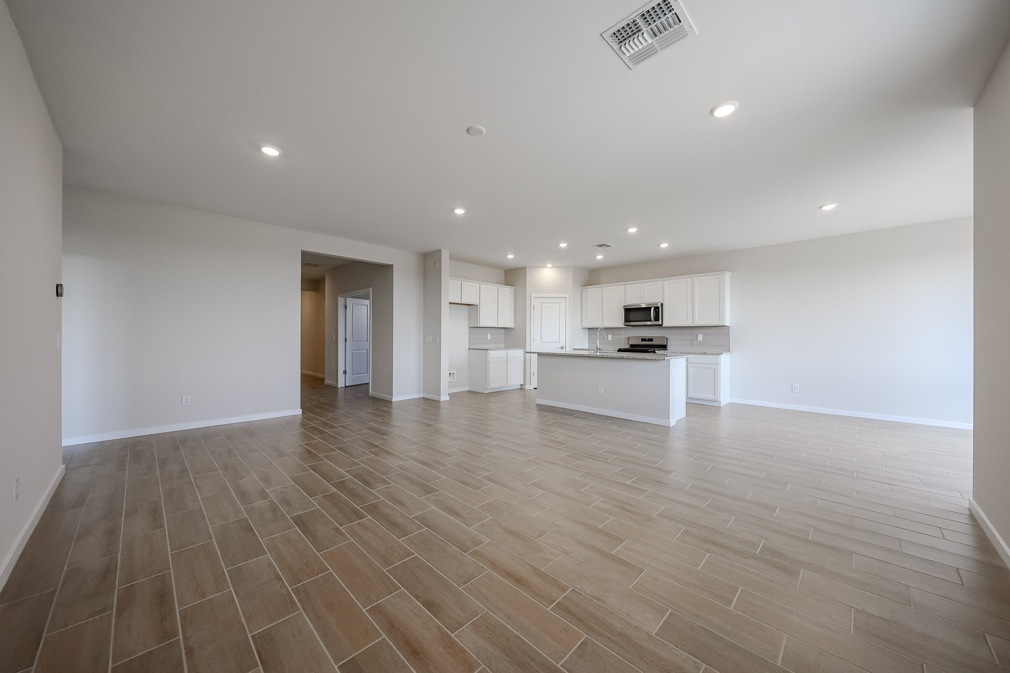 A large empty kitchen.