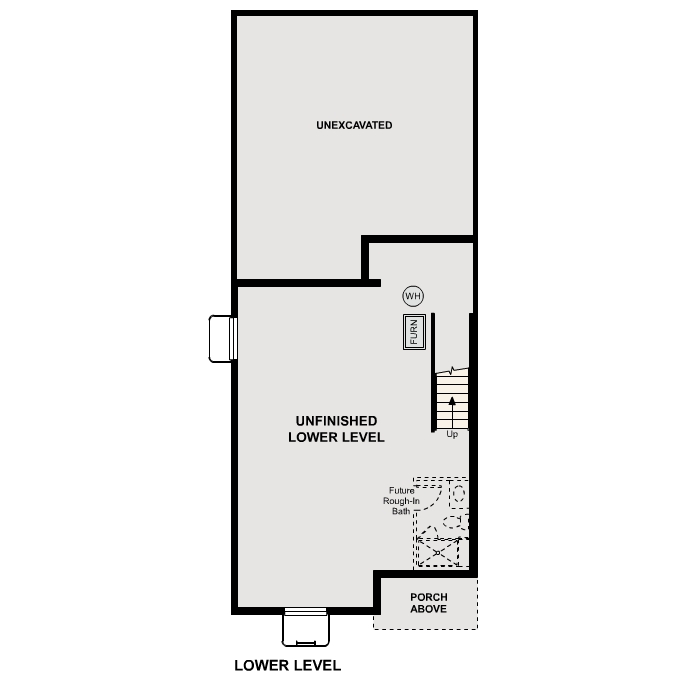 Diagram. Ponderosa Floorplan, Standard Basement