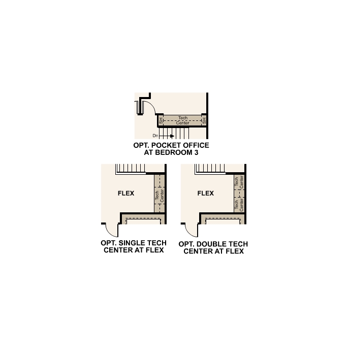 Diagram, engineering drawing. Blue Spruce Floorplan, Upper Level Options