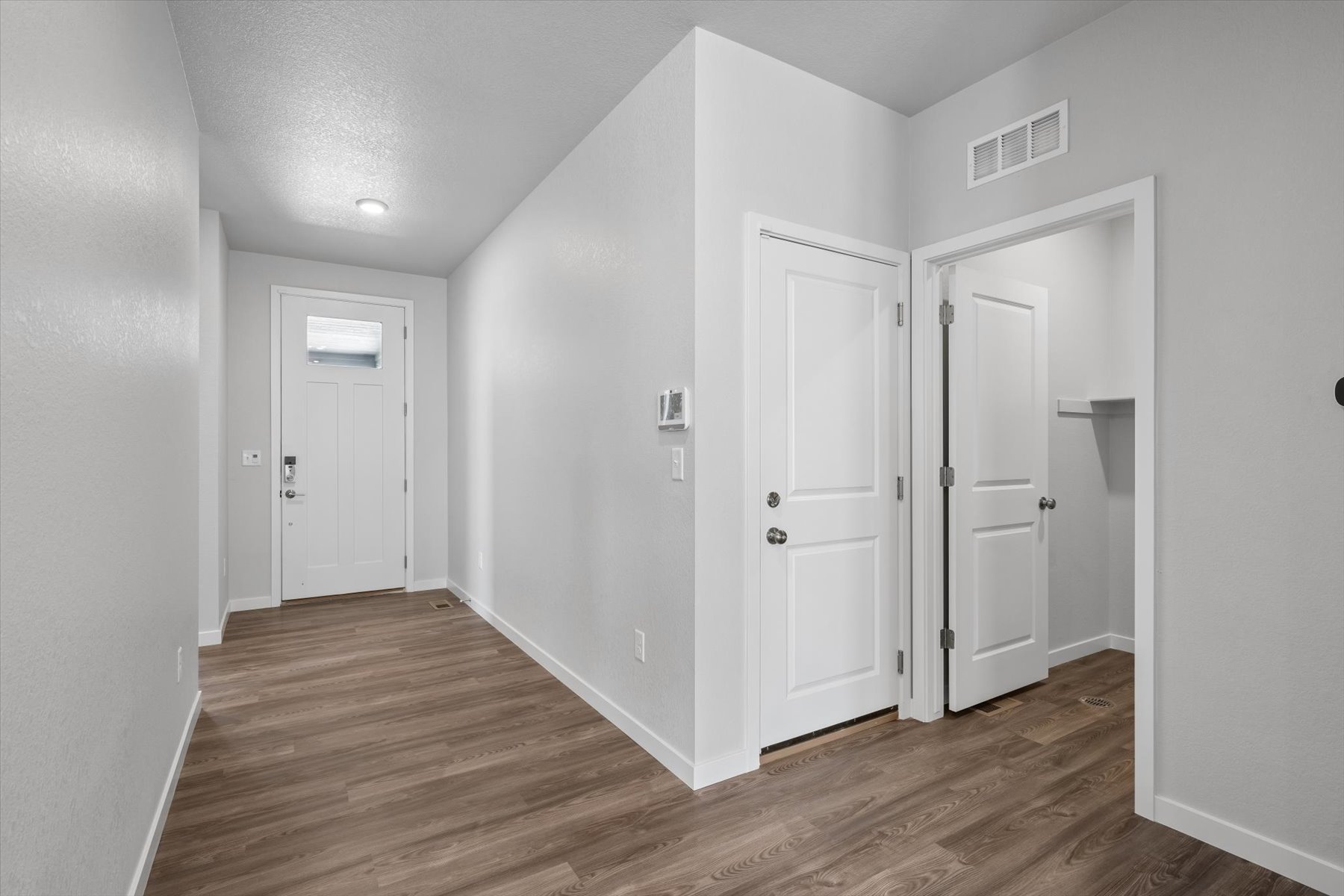 A room with white doors.