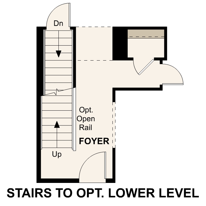Diagram, engineering drawing. Main Level Option Ontario