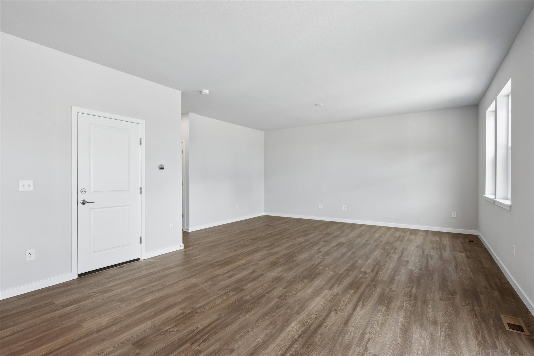 A room with white walls.