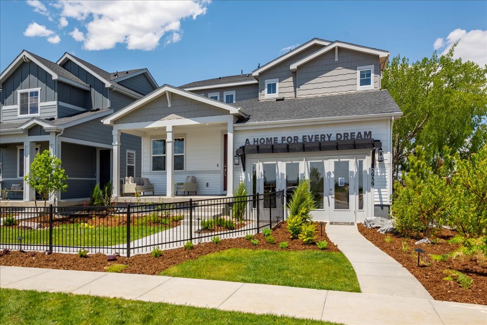 A house with a fence.