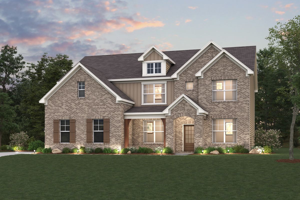 A large brick house.