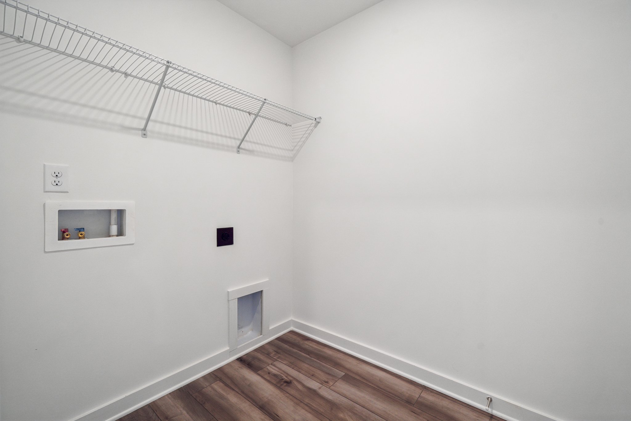 A room with white walls.