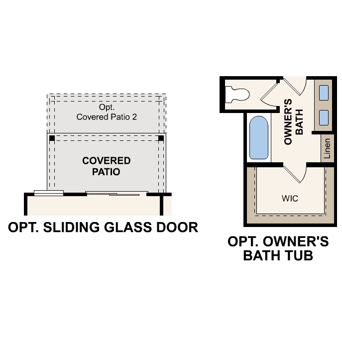 Hawthorn floor plan, first floor options