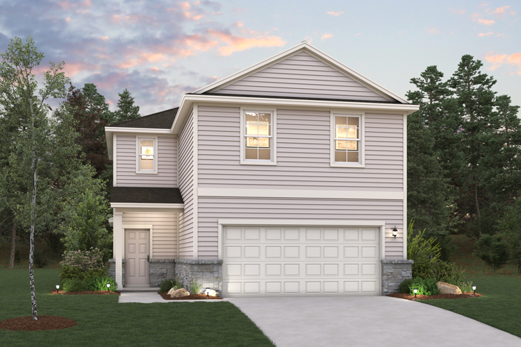 A house with a garage.