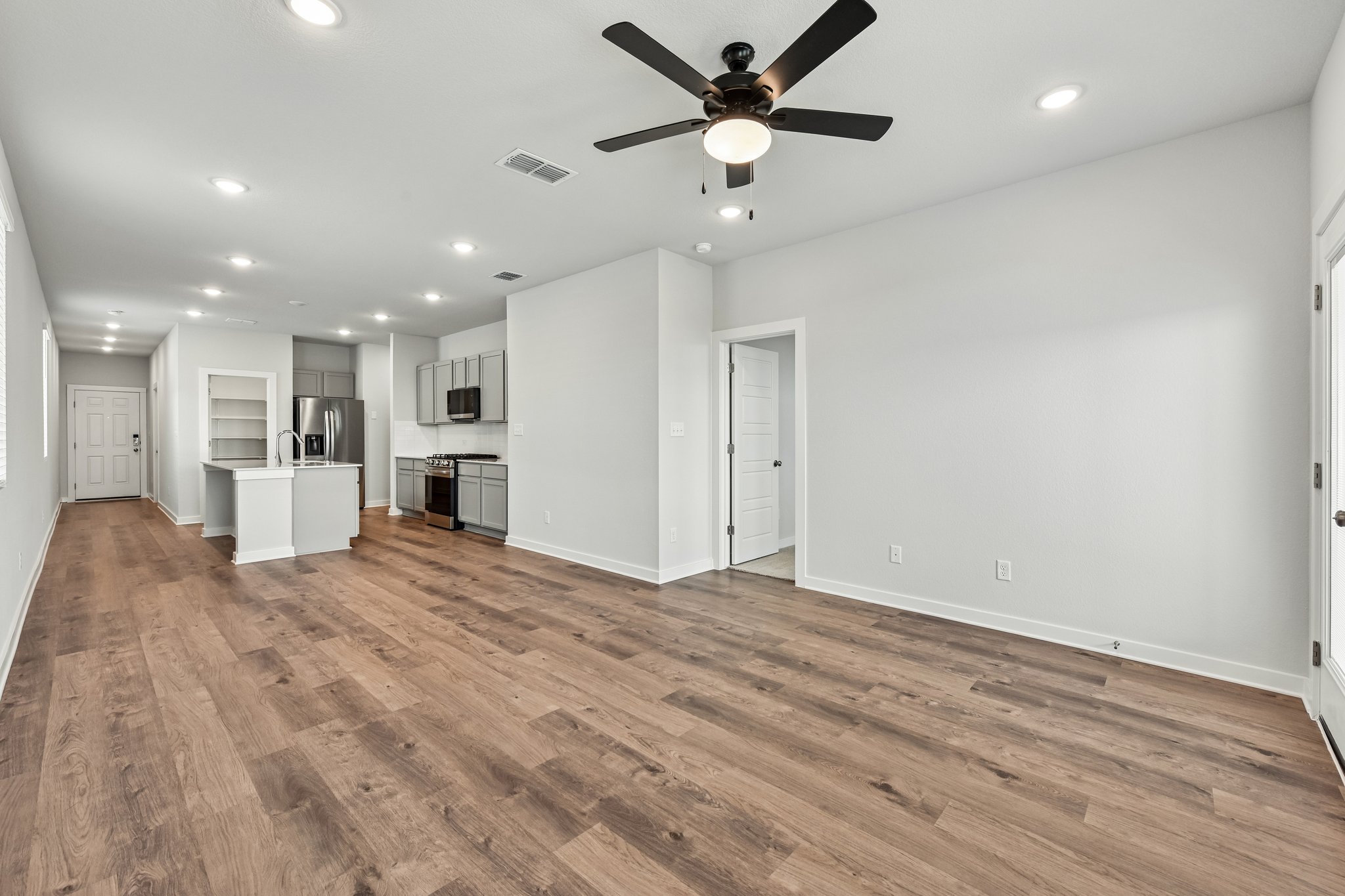 A large empty kitchen.