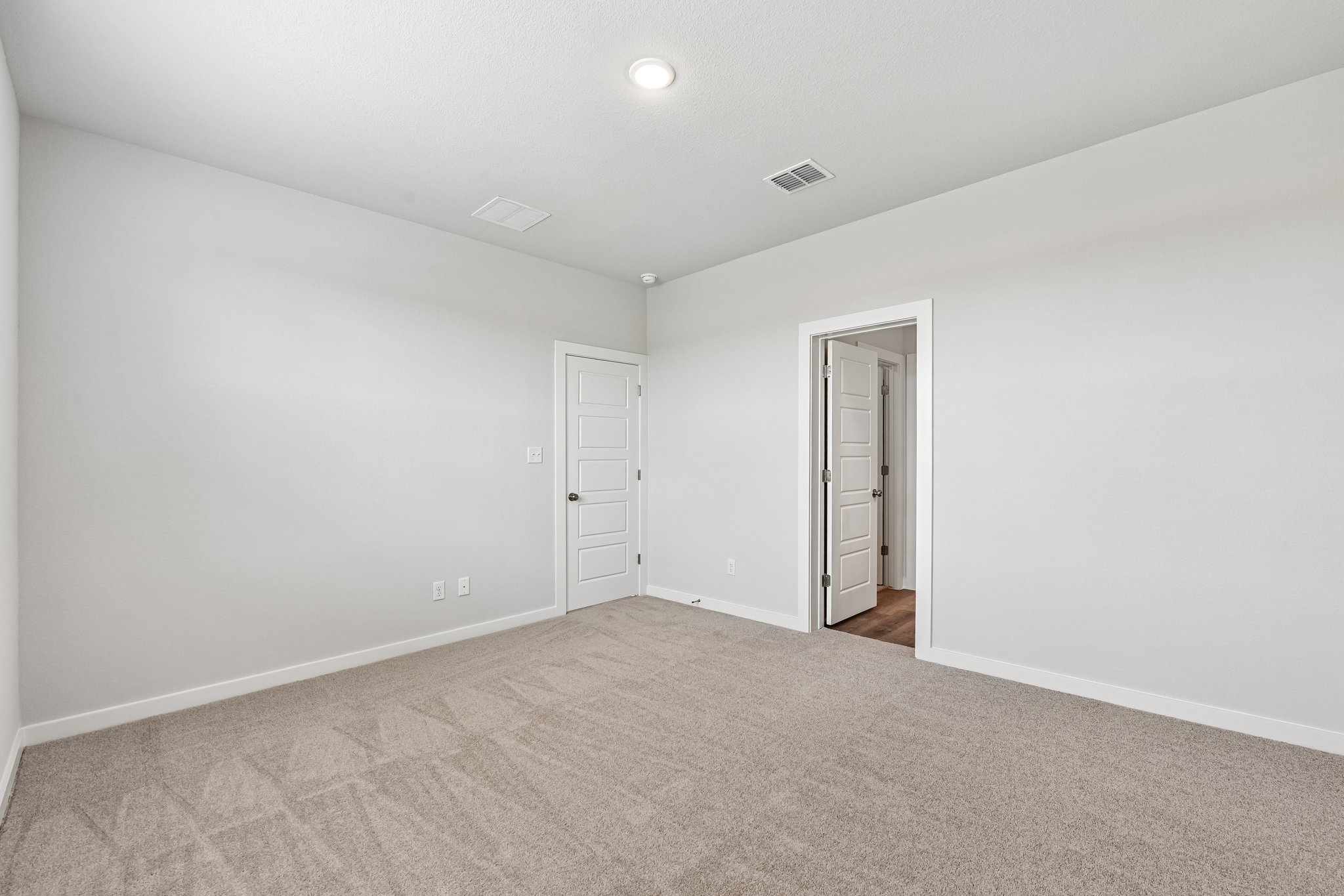 A room with white walls.