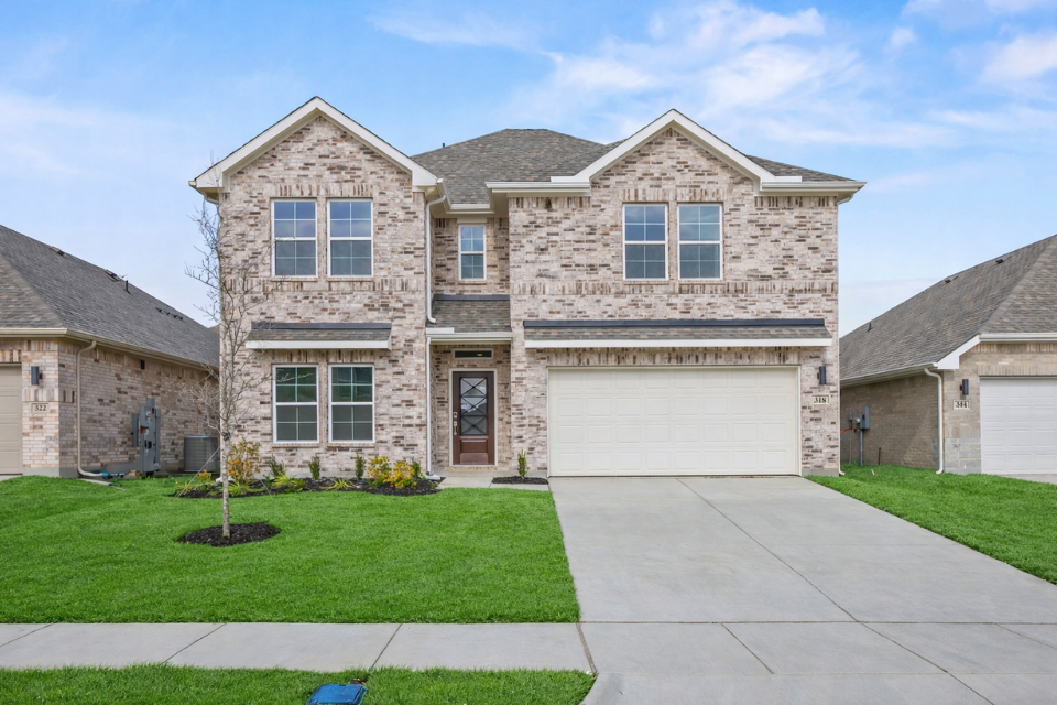 A large stone house.