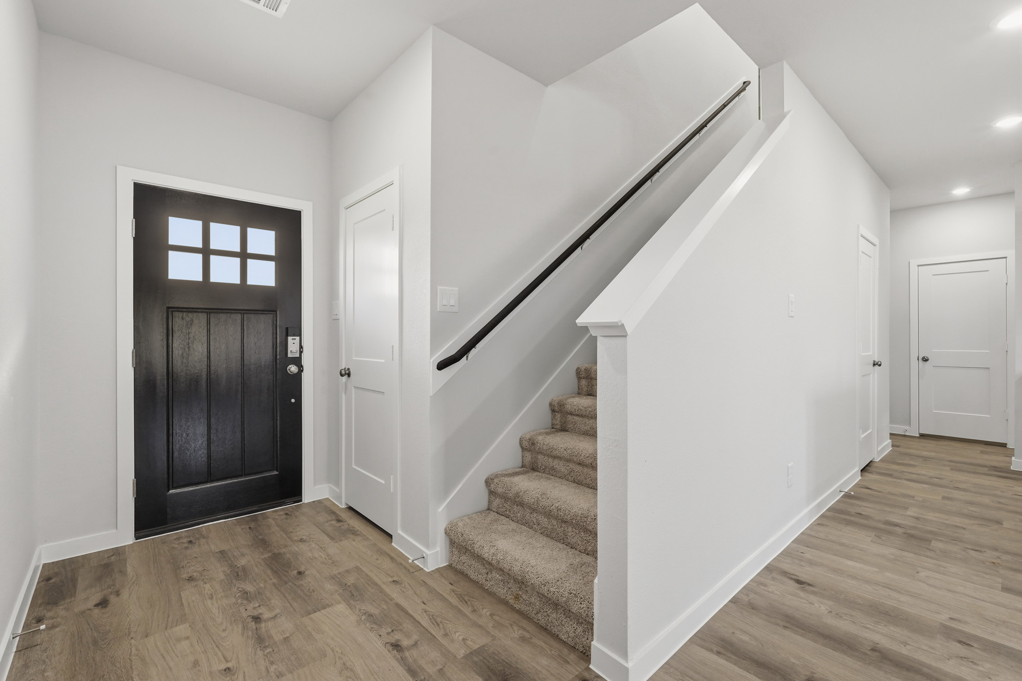 A staircase in a house.