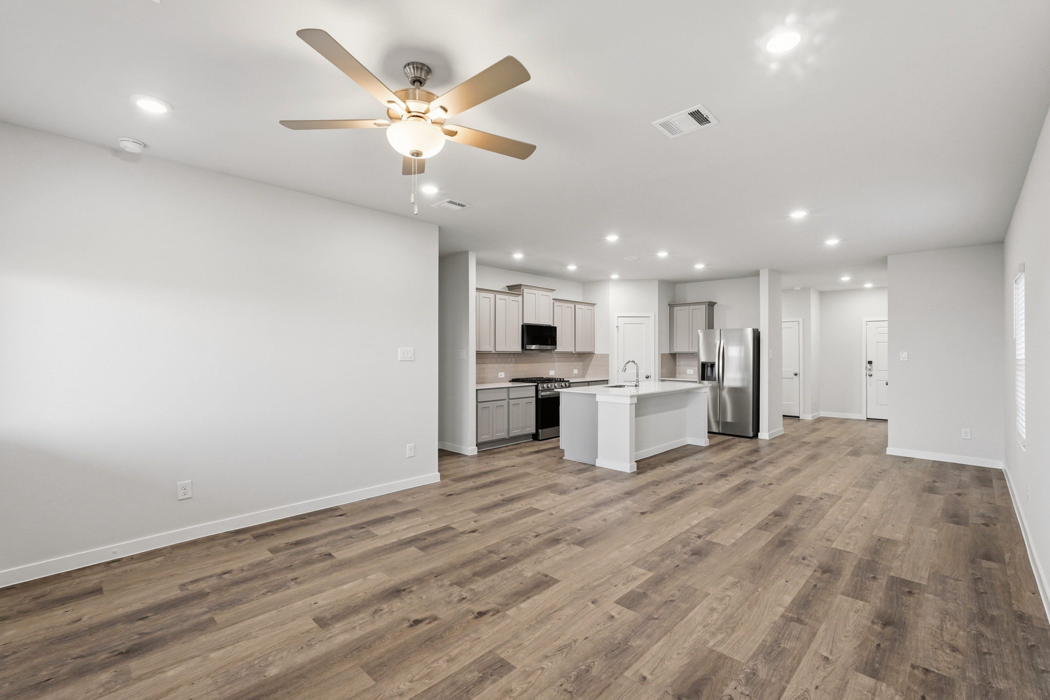A large empty kitchen.