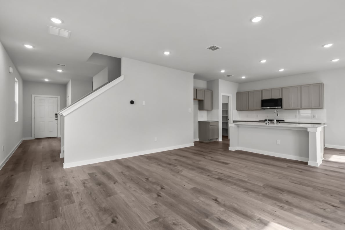 A large empty kitchen.