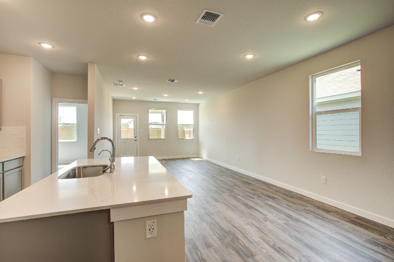 A large empty kitchen.