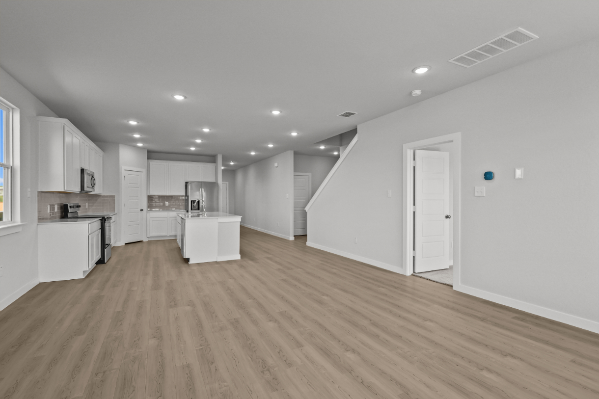 A large empty kitchen.