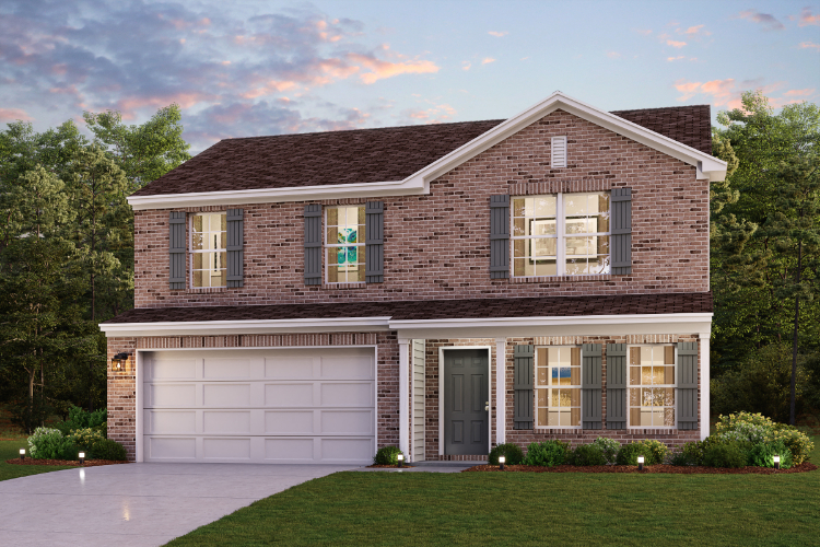 A house with a garage.