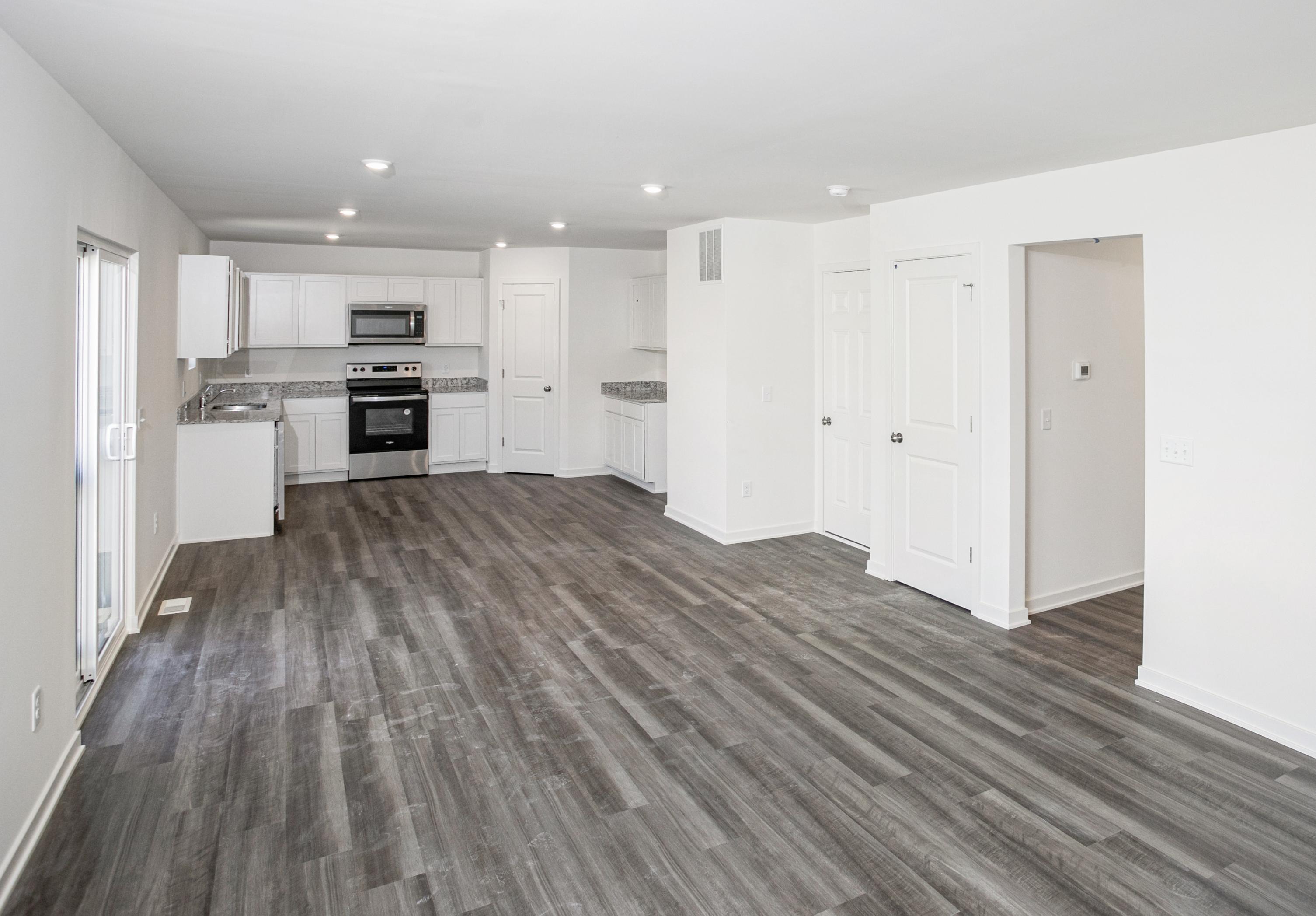 A large empty kitchen.